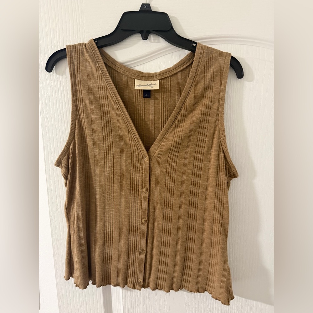 Universal Thread Button-Front Knit Tank Top